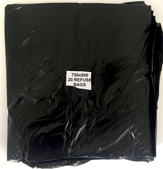 Refuse Bags Black (20 S) 750Mm*950Mm*30#