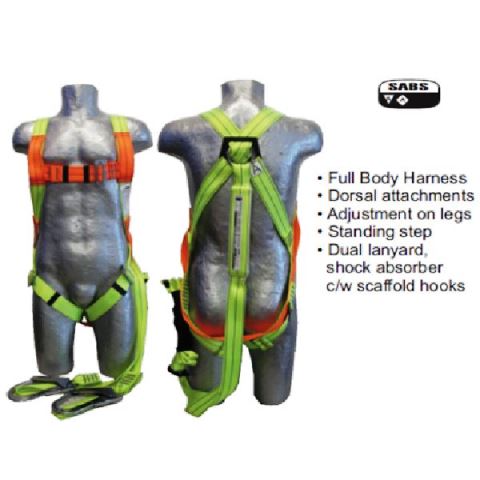 FULLBODY HARNESS WEB LAN 2 SCAFFOLDHOOKS