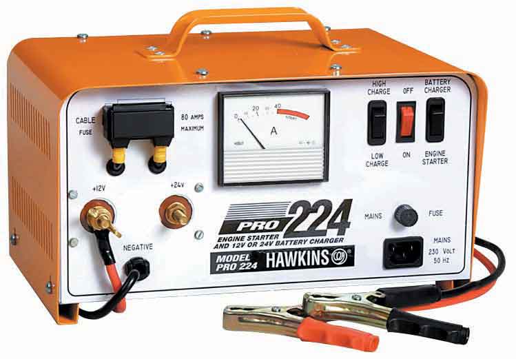 Battery Hawkins Pro224 Charger 12/24V