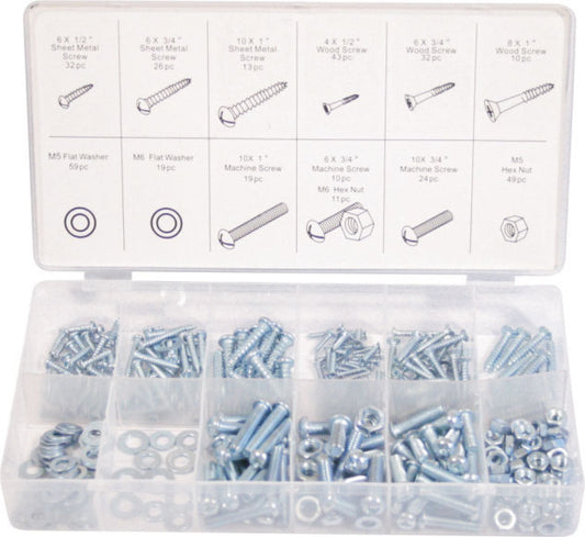Assort Mts Nut Bolt & Screw Met 347Pc***