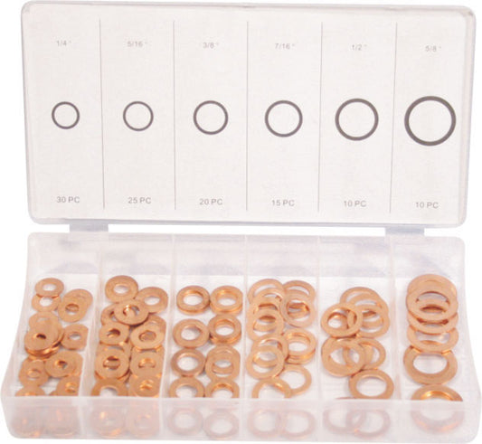 Assort Mts Washer Flat Copper 110Pc