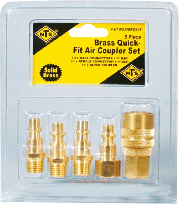 Coupler Mts Quick Air Brass Set 5Pcs