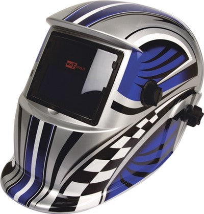 Helmet Matweld Auto Dark W/Grind Blue