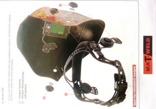 HELMET MATWELD HEADGEAR FOR HON3026