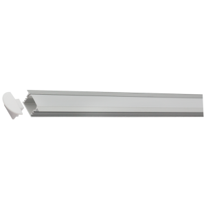 Brightstar Recessed Aluminium LED Strip Profile with PC Cover (2m Length)