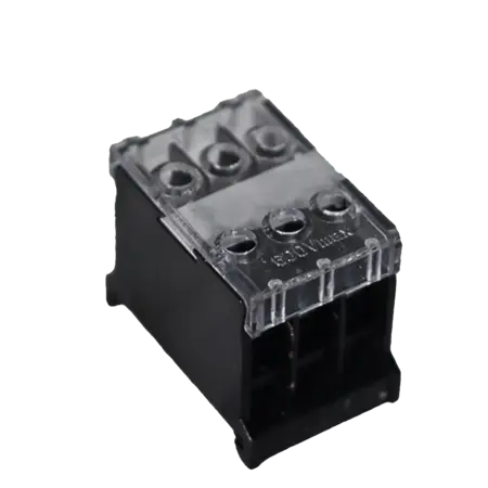 Din rail terminals with covers