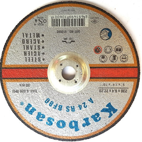 Abrasive Karbo Grinding Disc Steel 230X6.0Mm