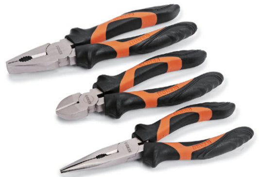 Kendo 3Pc Plier Set Combination Long Nose Diag