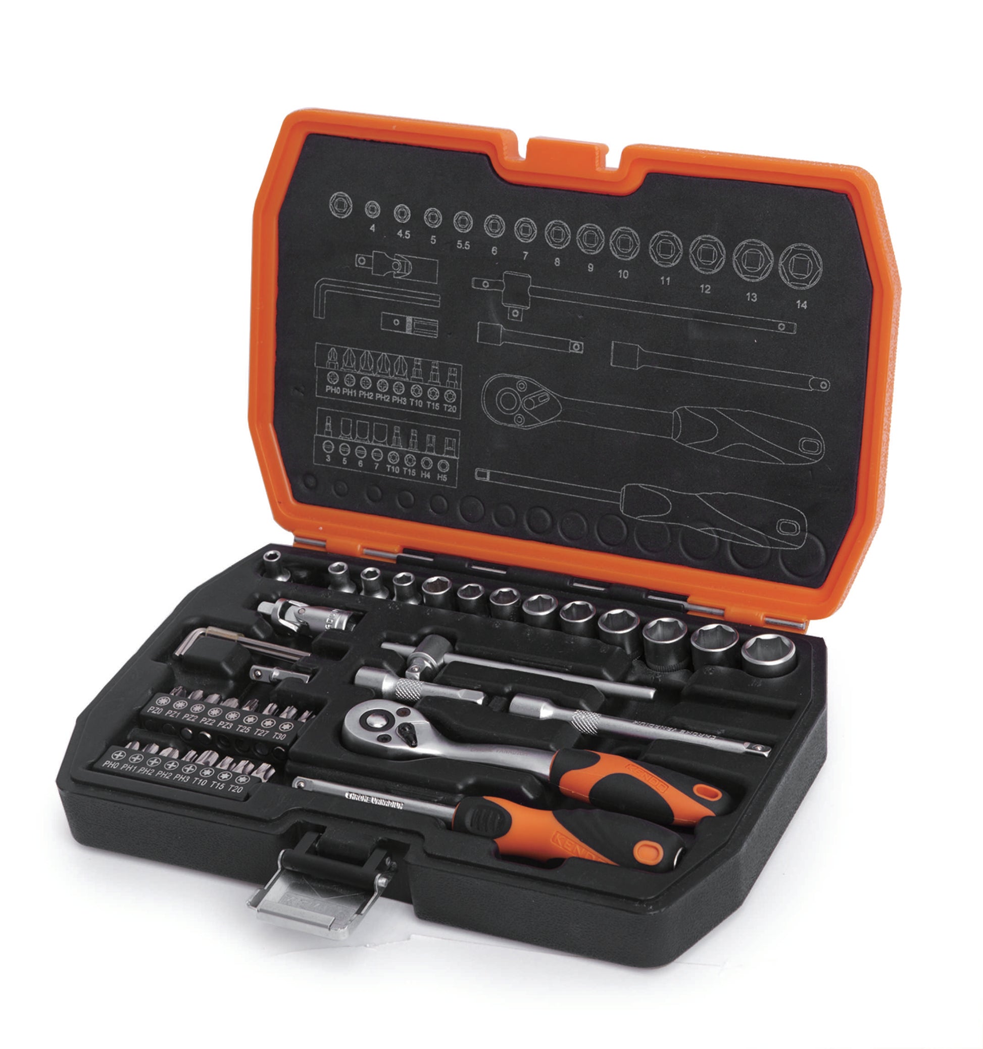 1/4"  Inch Socket Set Kendo 42Pc