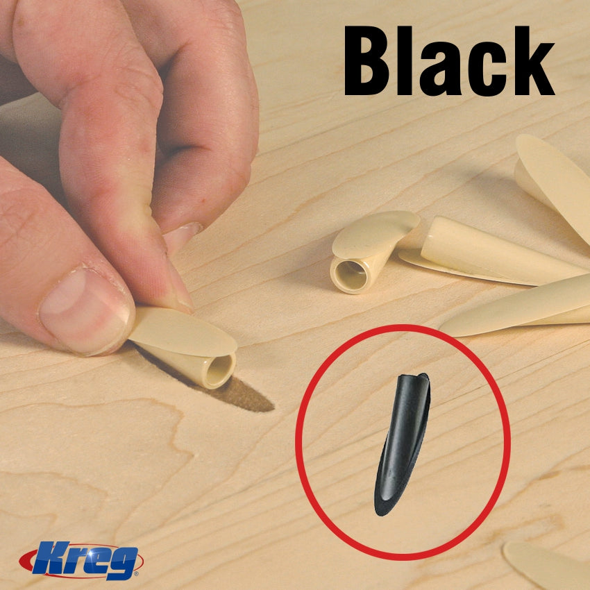 Kreg Black Plastic Plugs 200Pc