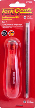 Double Head Pvc Screwdriver Ph2 X 100Mm & Sl6.5 X 100Mm
