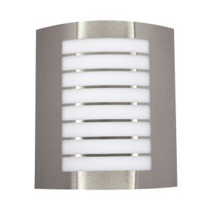 Brightstar L040 Stainless Steel Outdoor Wall Bracket with White Polycarbonate Cover, IP44