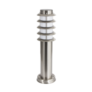 Brightstar L058 Stainless Steel Bollard Light with White Perspex Cover, 450mm, IP44