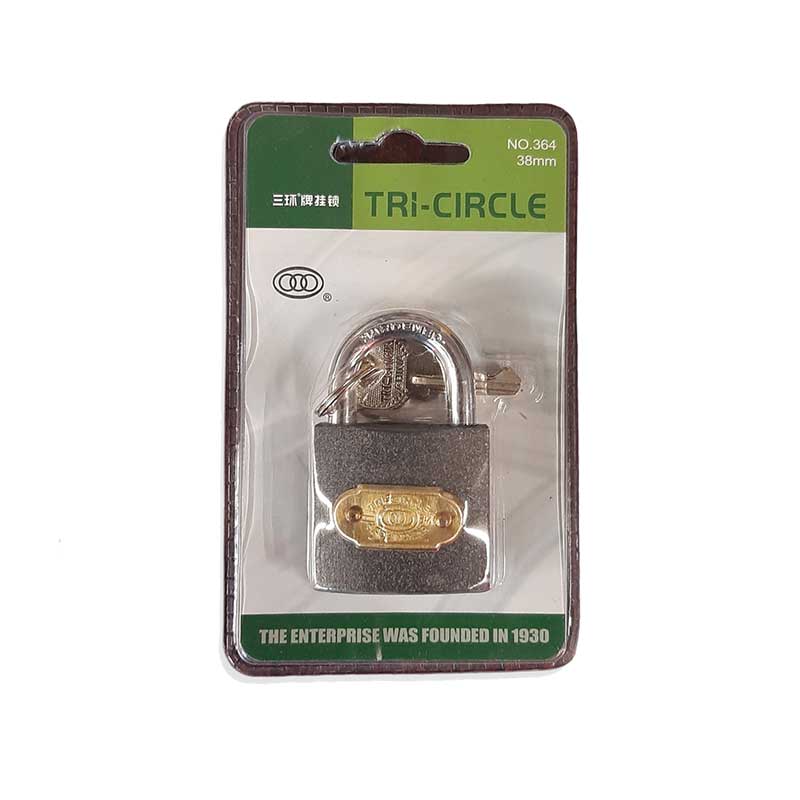 Lock Padlock Tricircle Iron 63Mm Blist 366C