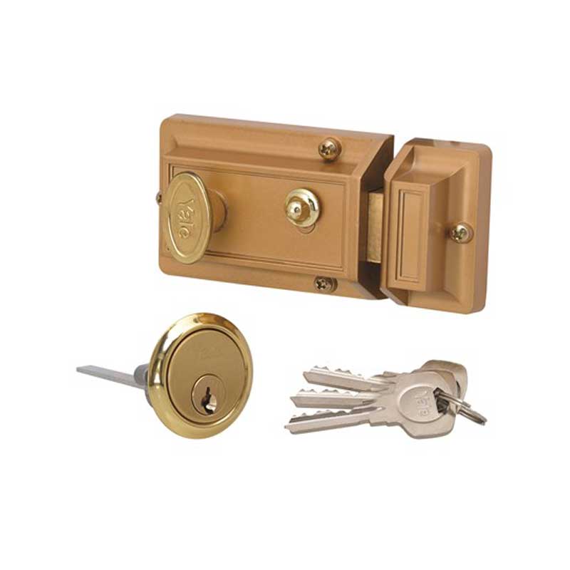 Night Latch Yale Complete With Cylinder Blister Ydy564G