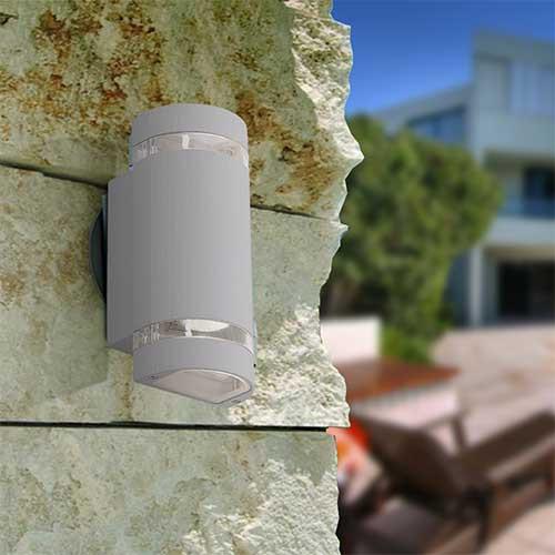 Up/Down Aluminium Wall Lantern With Glass