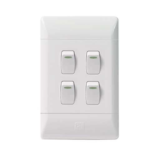 Cbi Pvc 4 Lever 1 Way Light Switch