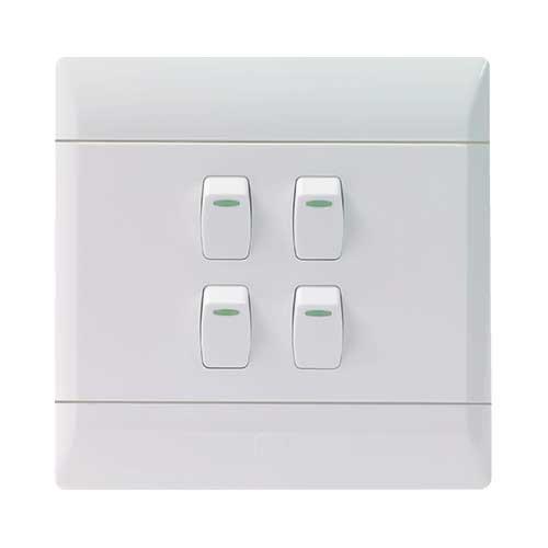 Cbi Pvc 4 Lever 1 Way Light Switch