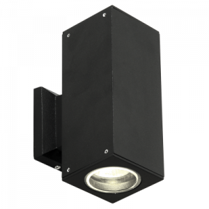 Brightstar L128 Square Die Cast Aluminium Up/Down Outdoor Wall Bracket with Glass Cover (IP44)
