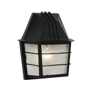 Brightstar L149 Black Die Cast Aluminium Outdoor Wall Bracket with Clear Glass (IP44)