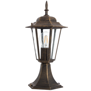 Brightstar L214 Die-Cast Aluminium 6-Panel Pillar Lantern (IP44, 1 x 60W ES)