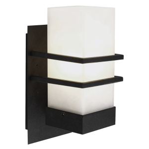 Brightstar L231 Black Die Cast Aluminium Up Facing Lantern with Frosted Glass (IP44)