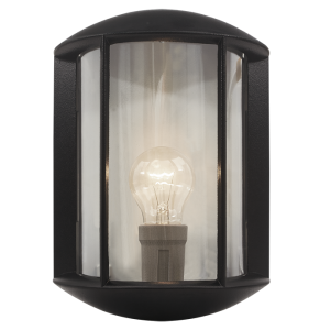 Brightstar L240 Black Half Lantern Die-Cast Aluminium Outdoor Light (IP44)