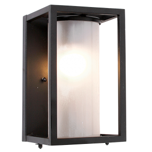 Brightstar L255 Black Up Facing Outdoor Lantern with Frosted Glass