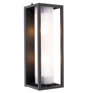 Brightstar L256 Black Up Facing Outdoor Lantern with Frosted Glass