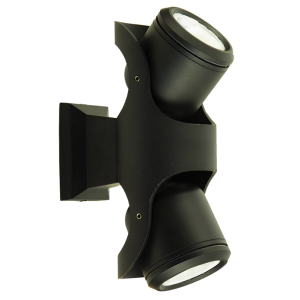Brightstar L272 Black Die Cast Aluminium Up/Down Facing Outdoor Lantern with Clear Glass Cover (IP54)