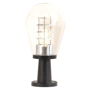 Brightstar L307 Clear Outdoor Pillar Lantern with PVC Base and Polycarbonate Cover (IP44, 430mm Height)