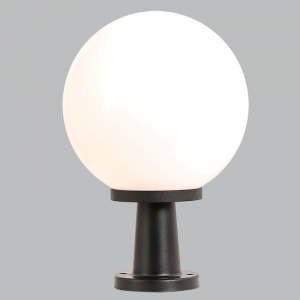 Brightstar L308 OPAL PVC Pillar Lantern with Opal Polycarbonate Cover (IP44, 1 x 14W ES)