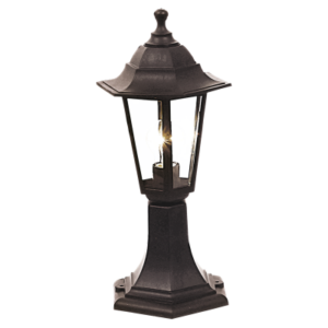 Brightstar L322 PVC 6-Panel IP44 Outdoor Pillar Lantern (Black/White)