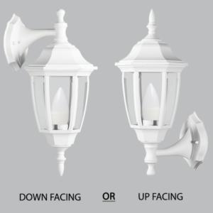 Brightstar L340 White Convertible Outdoor Wall Lantern (IP44, 395mm)