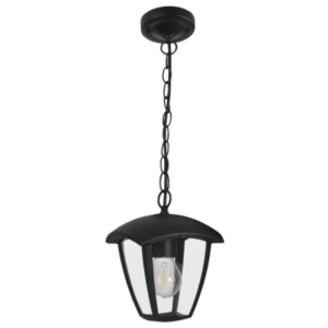 Brightstar L363 Black 4-Panel Die-Cast Aluminum Outdoor Hanging Lantern (IP44)