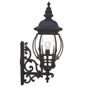 Brightstar L4000 Black Large Up Facing Outdoor Lantern with Bevelled Glass (IP33)