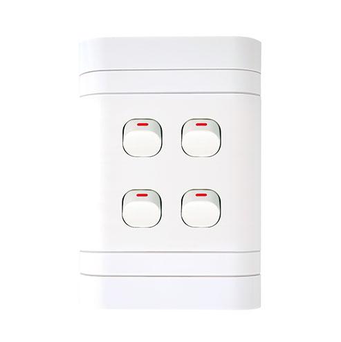 Lesco Cover Strip 4 Lever, 1 Way Switch