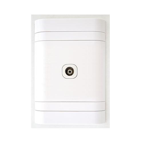 Lesco Cover Strip, 1 Way TV Socket - Rectangle