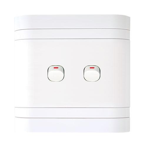 Lesco Cover Strip 2 Lever, 2 Way Switch - Square