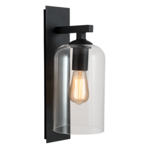 Brightstar L509 Black Down Facing Metal Lantern with Clear Glass (IP44)
