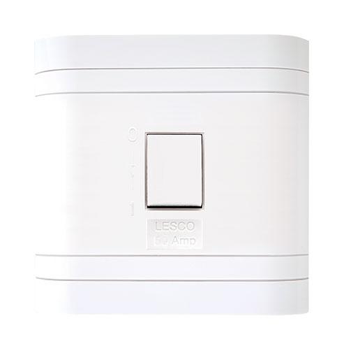 Lesco Cover Strip 2 Pole Isolator Switch + Indicator Light 50A