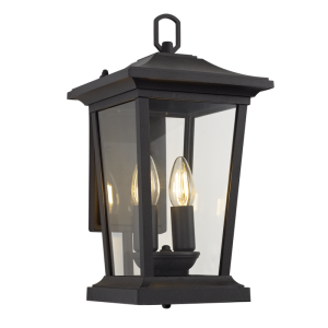 Brightstar L513 Black Down Facing Die-Cast Aluminium Outdoor Lantern with Clear Glass