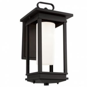 Brightstar L514 Elegant Black Down Facing Outdoor Lantern with Frosted Glass