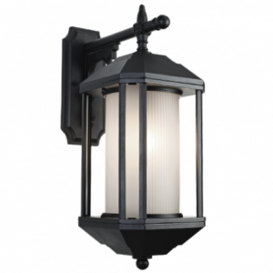 Brightstar L519 Black Down Facing Outdoor Lantern with Frosted Glass, Die-Cast Aluminium, IP54