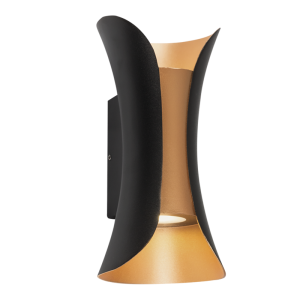 Brightstar L562 Black/Gold Up/Down LED Outdoor Lantern - 10W, IP54