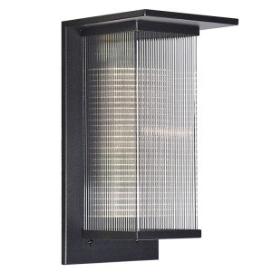 Brightstar L583 Black 15W 3 CCT LED Outdoor Light with Clear Prismatic Diffuser (IP54)