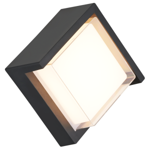 Brightstar L591 Black 10W IP65 Outdoor LED Wall Light (3000K, 600 Lumen)