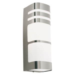 Brightstar L607 Stainless Steel IP44 Half Lantern with White Polycarbonate Cover