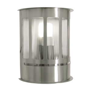Brightstar L611 Stainless Steel IP44 Outdoor Half Lantern (Uses 1 x 15W ES Compact Fluorescent)