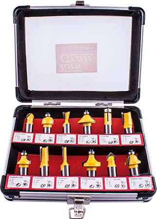 Router Bit Set 12Pce 1/2'Shank